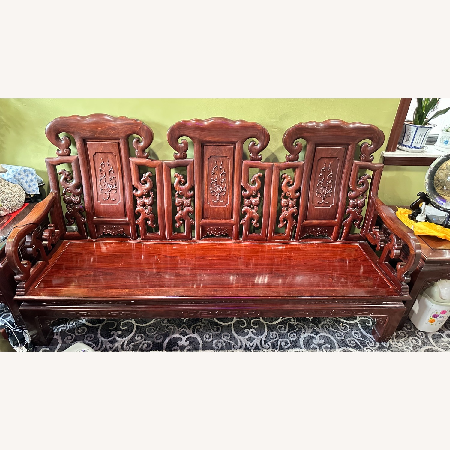 Antique Wooden Sofa Chair - image-3