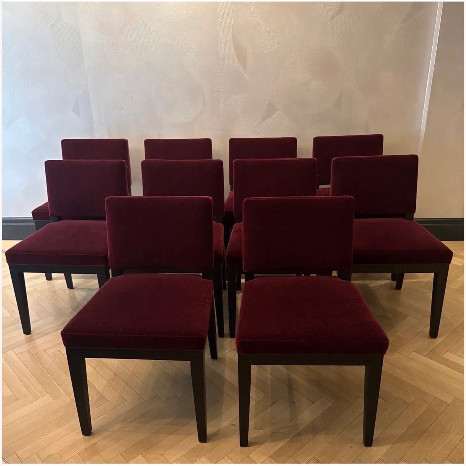 Holly Hunt Black Fabric Dining Chairs - image-1