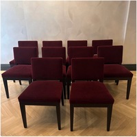 Holly Hunt Black Fabric Dining Chairs