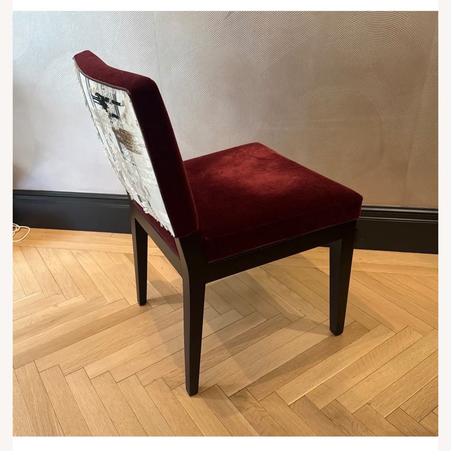Holly Hunt Black Fabric Dining Chairs - image-4