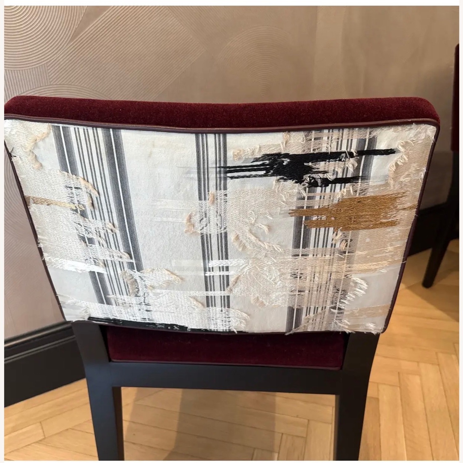 Holly Hunt Black Fabric Dining Chairs - image-5