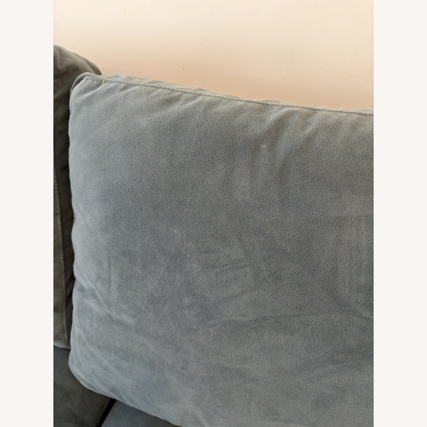 Crate & Barrel Barrett Green Microsuede Chaise Lounge - image-6