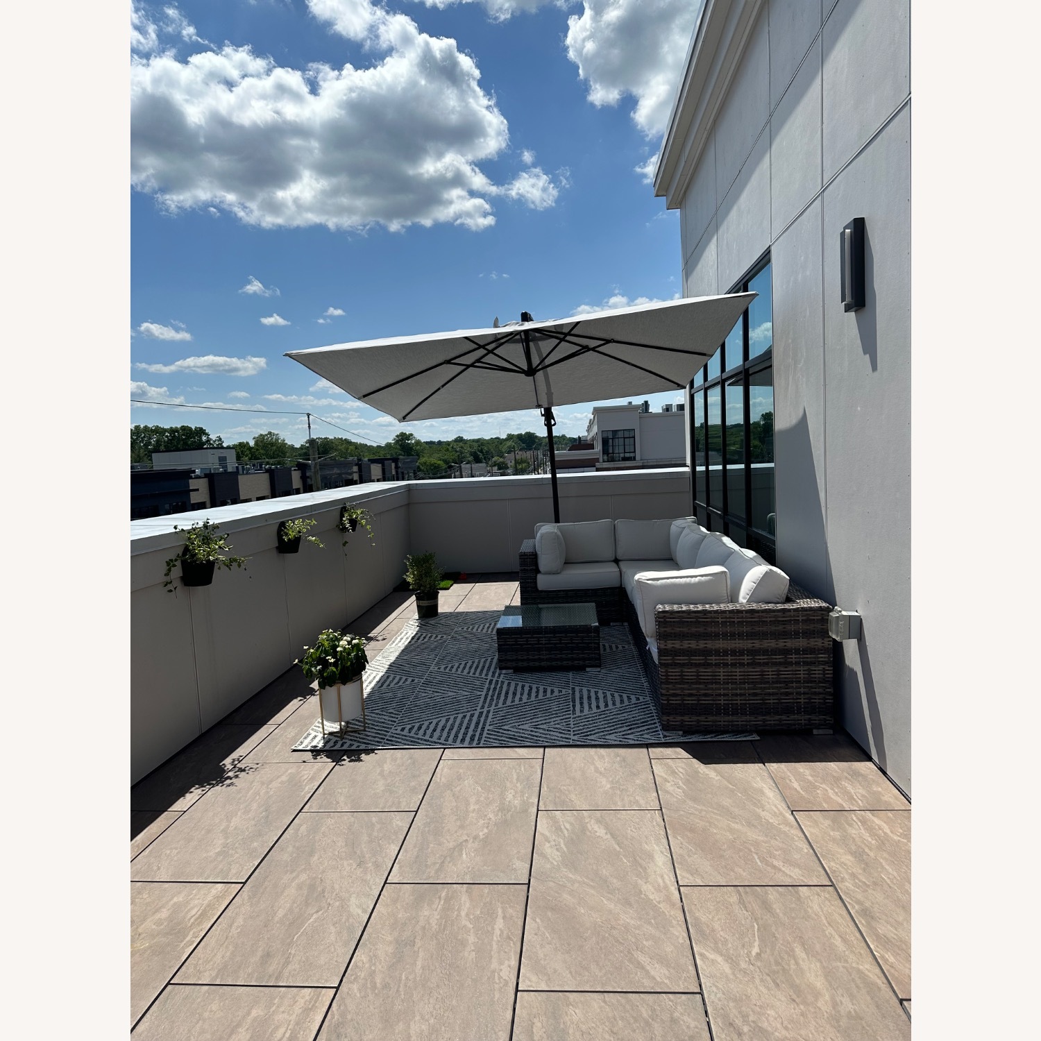 Light Gray Fabric Umbrellas - image-8