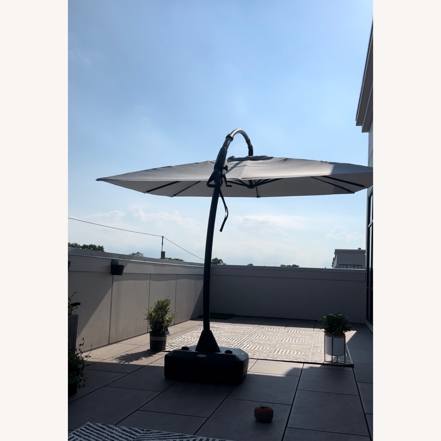 Light Gray Fabric Umbrellas - image-7