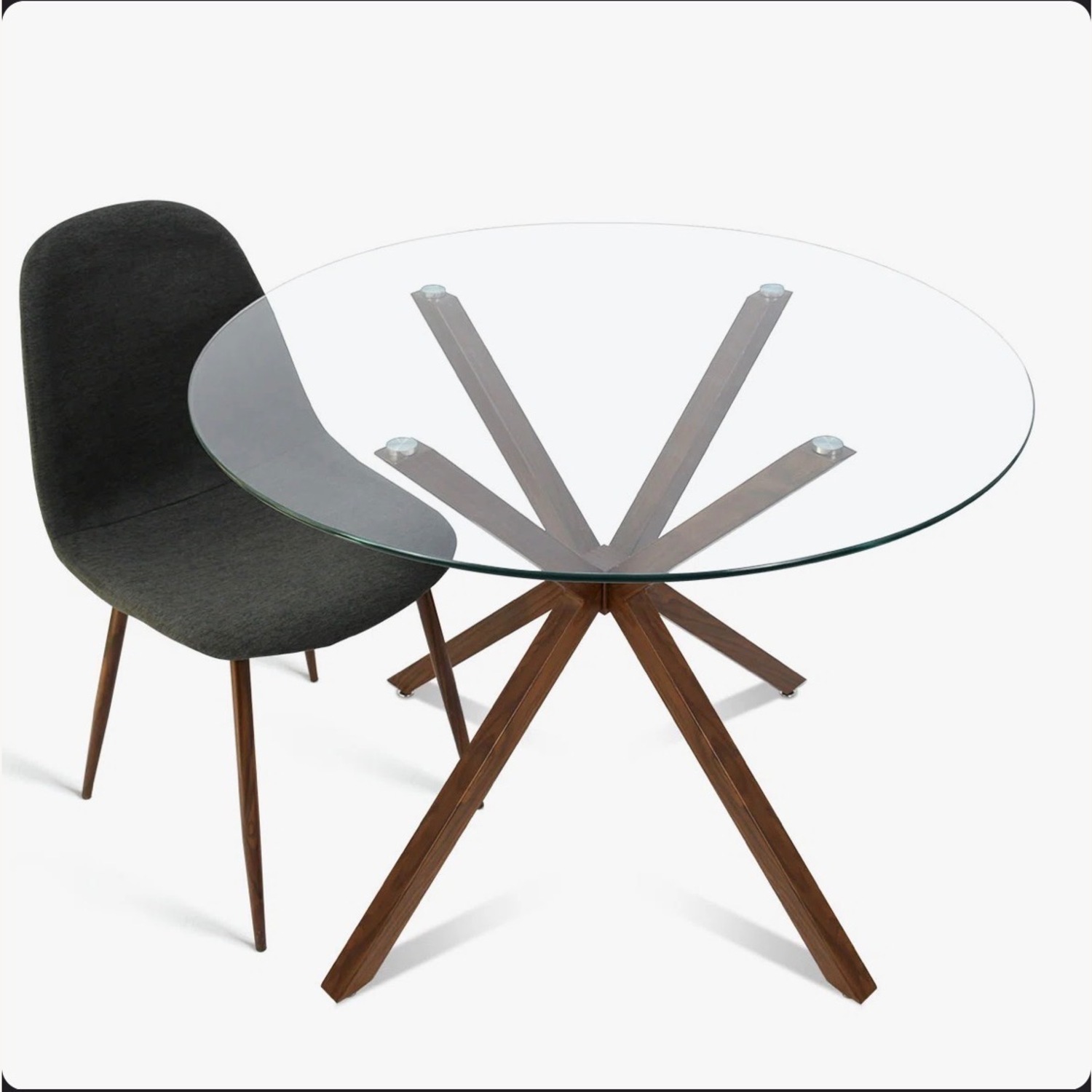 Wayfair Adella Dark Brown Glass Dining Table - image-5