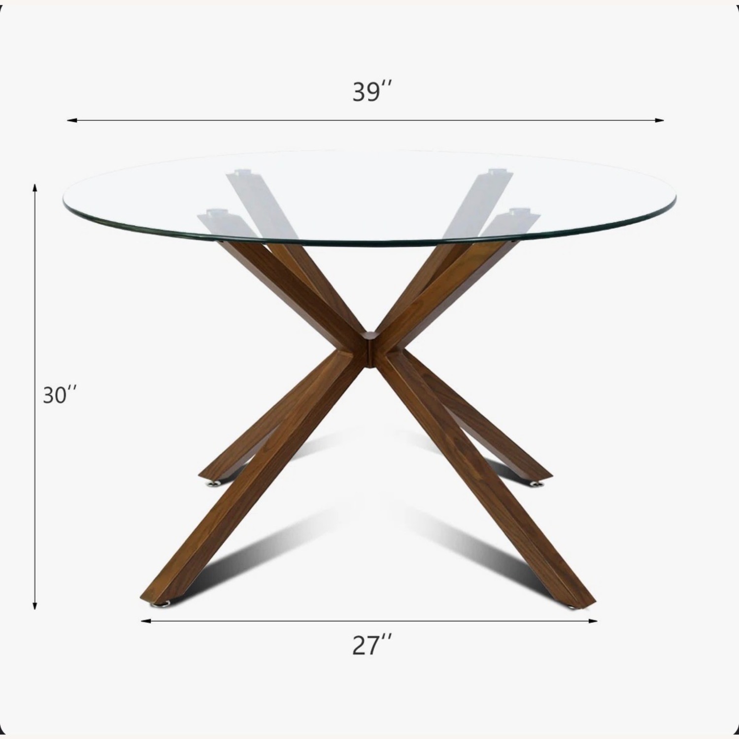 Wayfair Adella Dark Brown Glass Dining Table - image-2