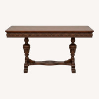 Dark Brown Wood Side Table