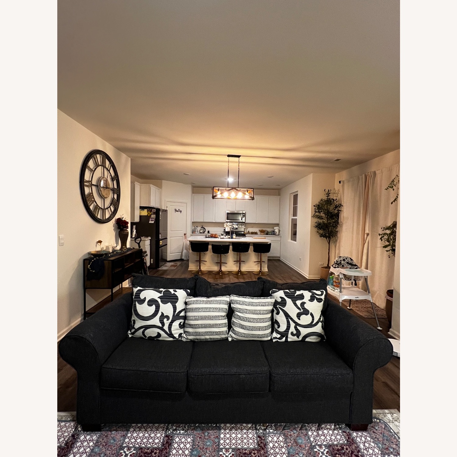 Value City Blue 3 Seater Couch  - image-2