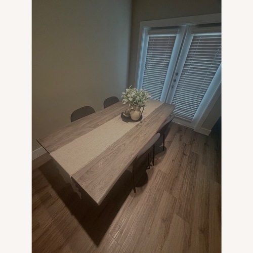 Used Wayfair Dark Gray Wood Top Dining Table  for sale on AptDeco