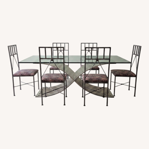 Used  Glass Dining Table for sale on AptDeco