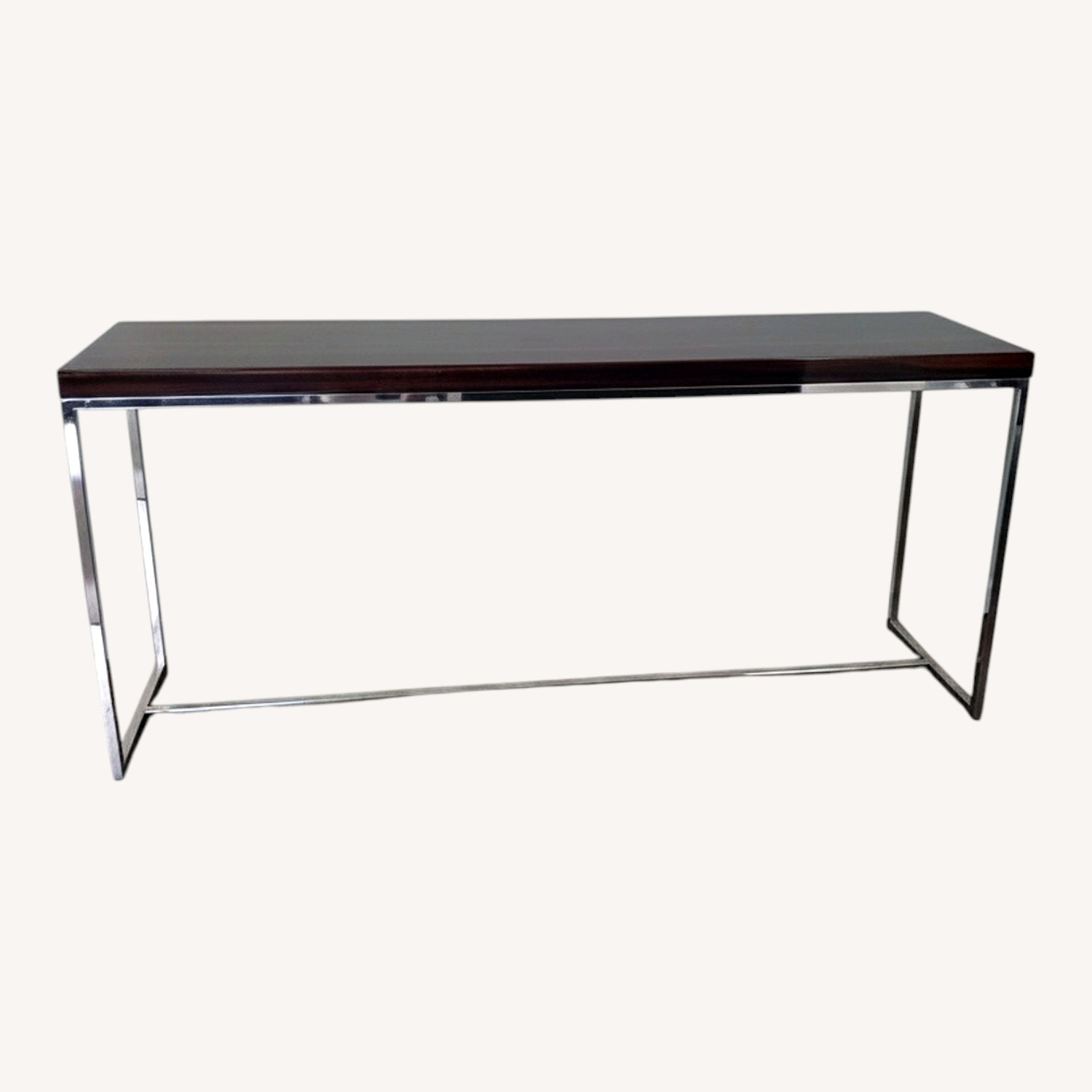 Minotti Dark Brown Wood Side Table - image-0