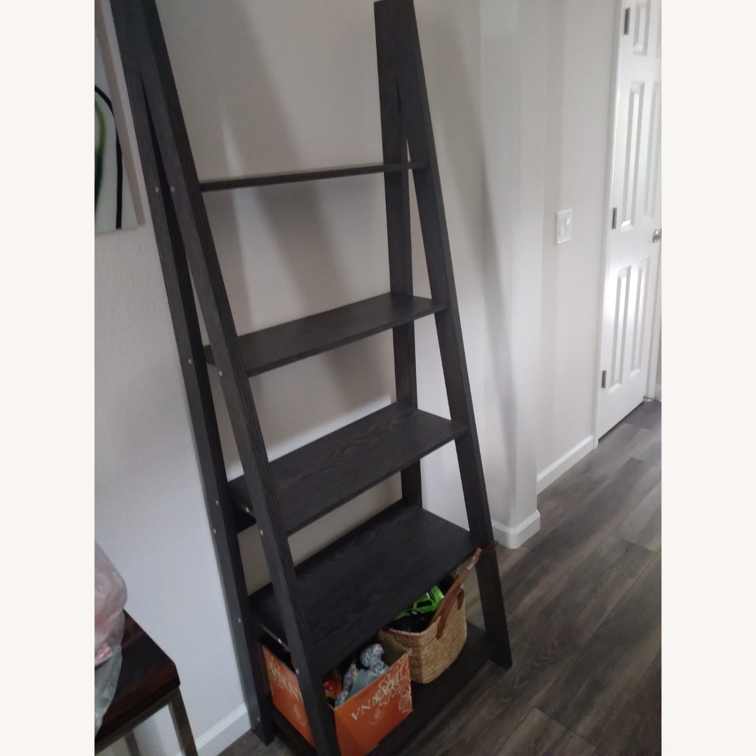 Dark Brown Wood Wall Shelf - image-3