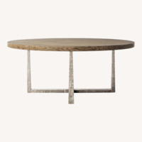 Restoration Hardware T Brace Natural Wood Dining Table