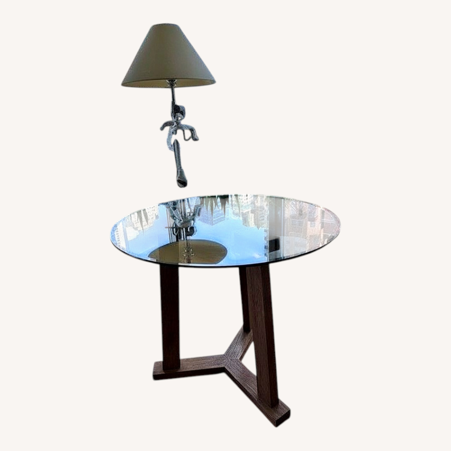 Crate & Barrel High Top Glass Dining Table - image-4