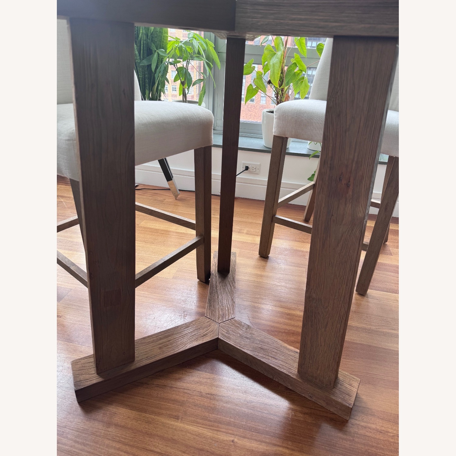 Crate & Barrel High Top Glass Dining Table - image-3