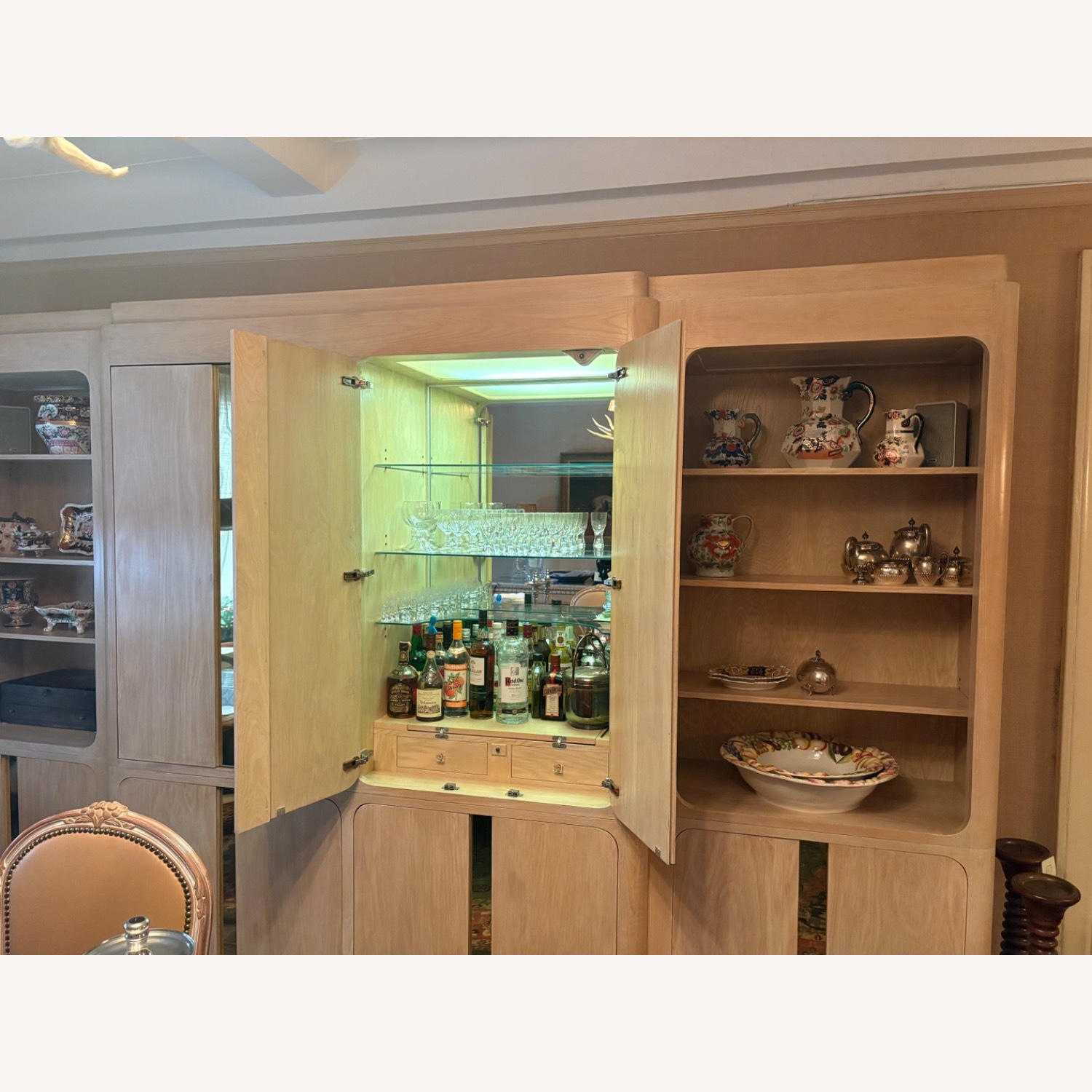 Taylor Made Custom Wall Unit with Bar and Lighting  - image-2