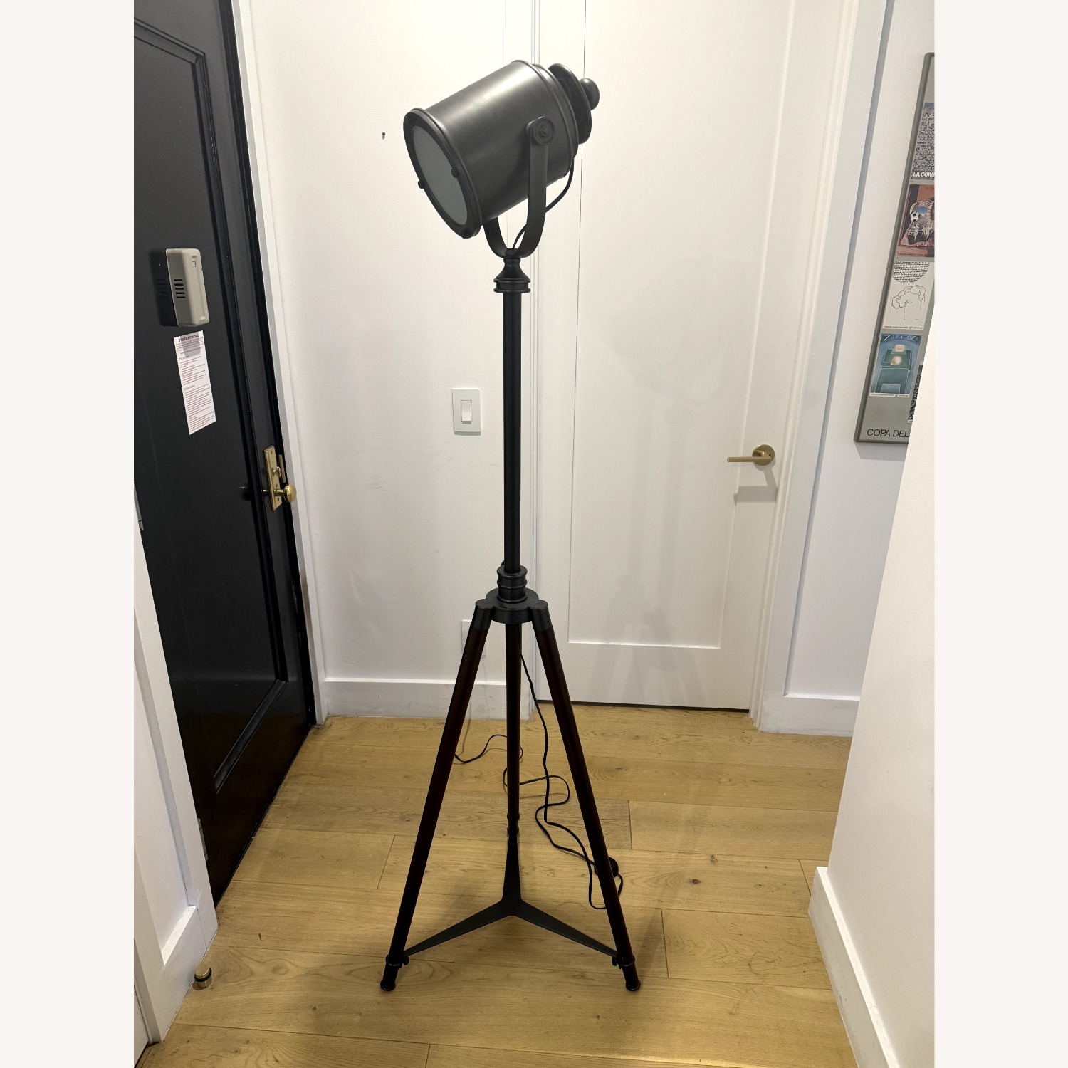 Pottery Barn Adjustable Tripod Metal Floor Lamp - image-2