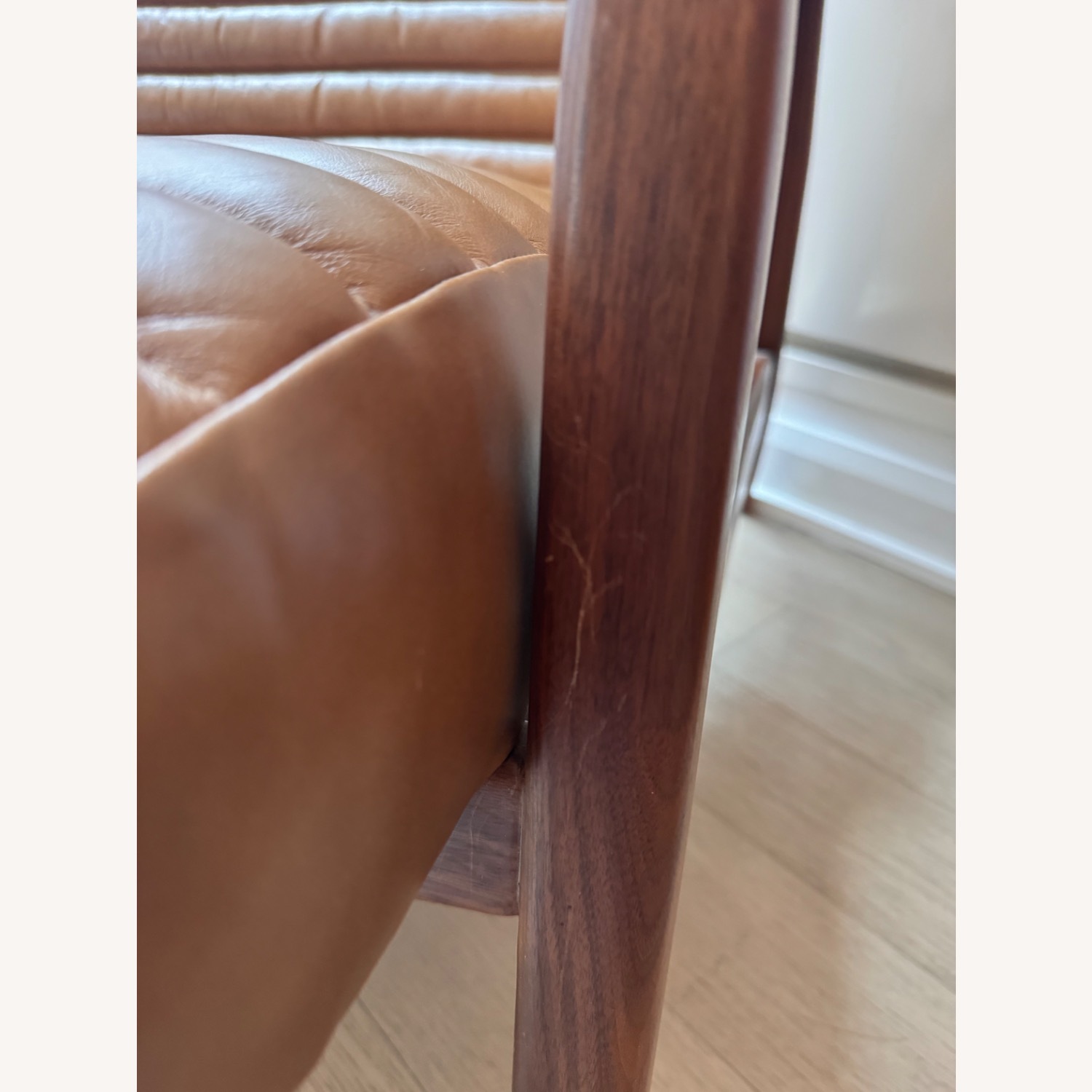 Room & Board Light Brown Leather Armchair - image-3