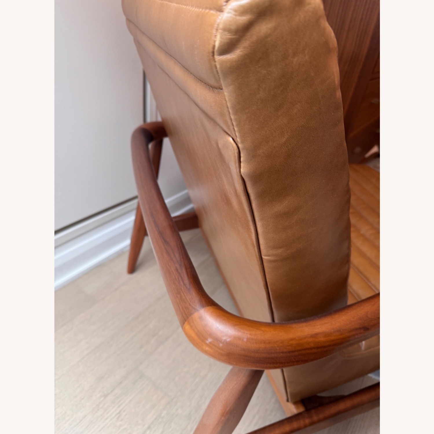 Room & Board Light Brown Leather Armchair - image-4