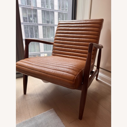 Used Room & Board Light Brown Leather Armchair for sale on AptDeco