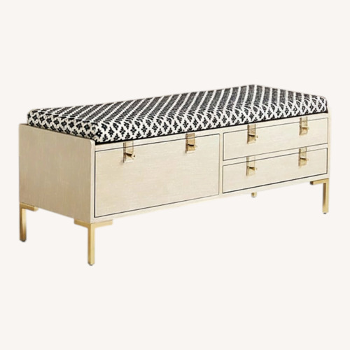 Used Anthropologie Ingram Natural Wood Storage Bench for sale on AptDeco