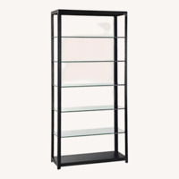 Room & Board Burton Black Metal/Glass Bookcases