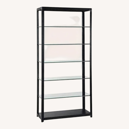 Used Room & Board Burton Black Metal/Glass Bookcases for sale on AptDeco