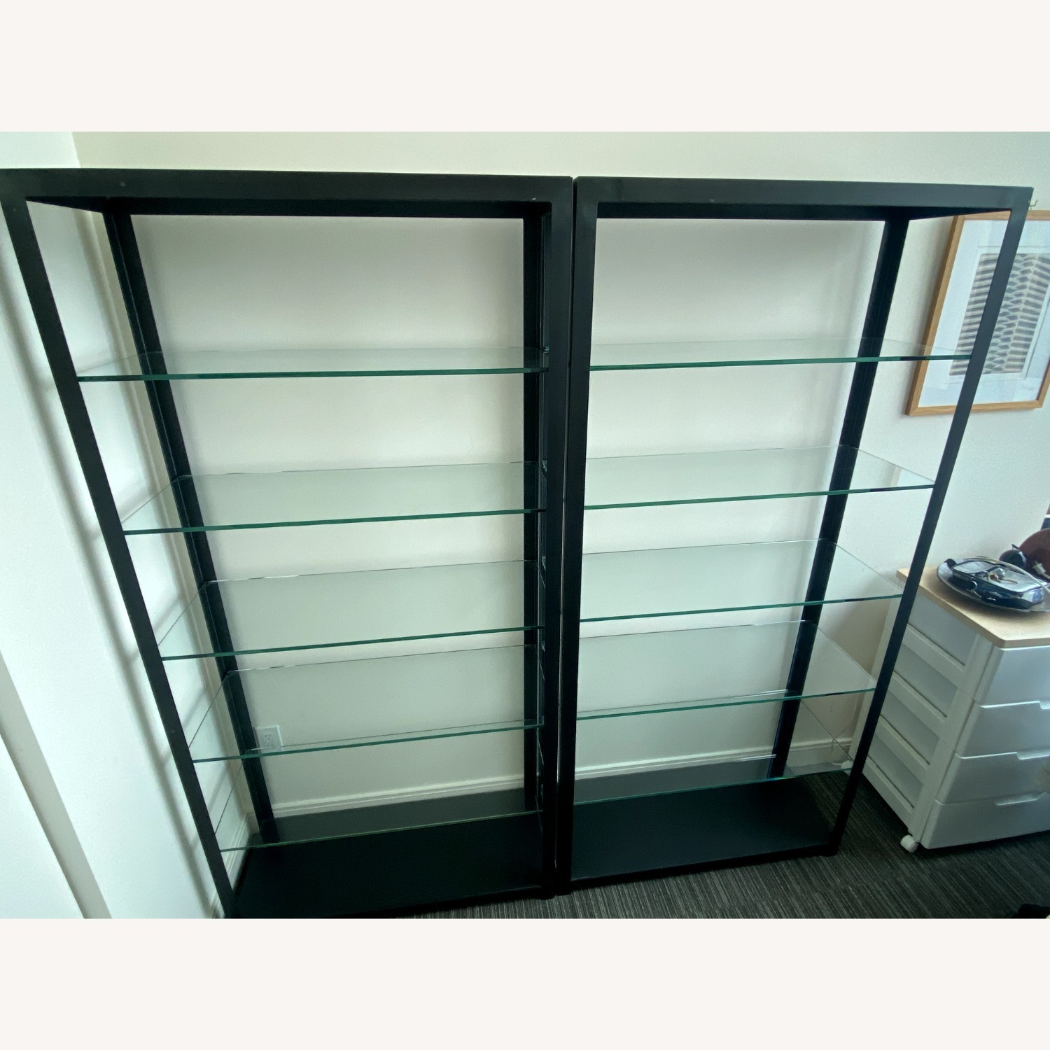 Room & Board Burton Black Metal/Glass Bookcases - image-2