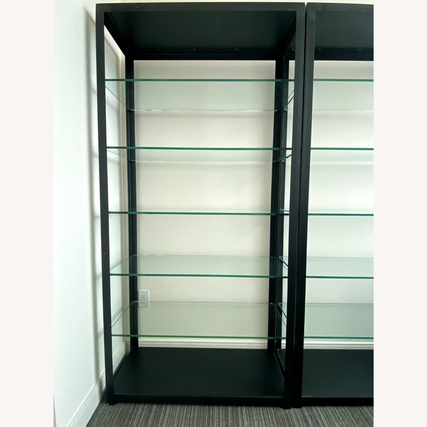 Room & Board Burton Black Metal/Glass Bookcases - image-5
