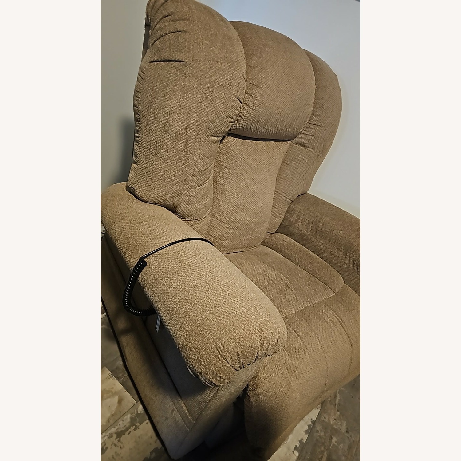 Light Brown Fabric Recliner - image-2