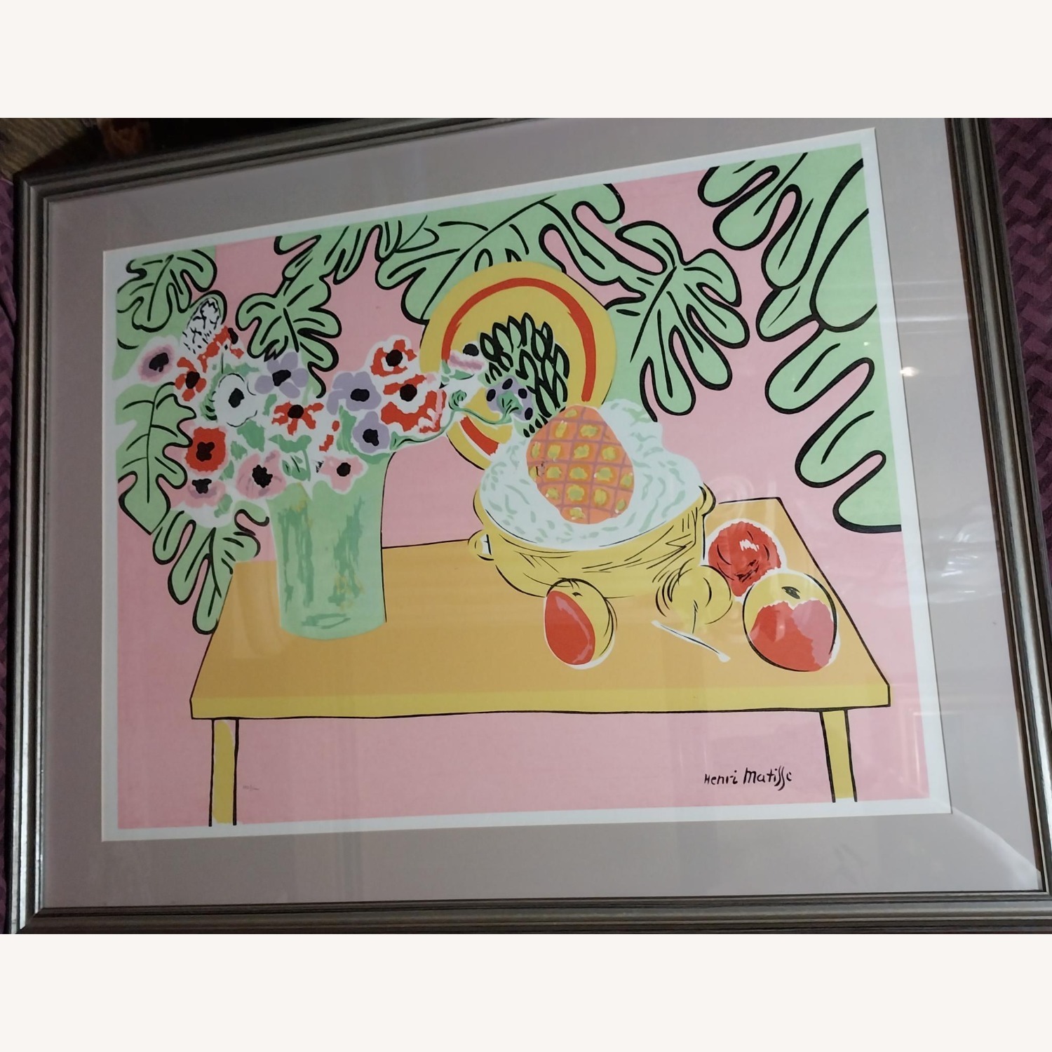 Henri Matisse Pineapple and Anemones Lithograph  - image-2