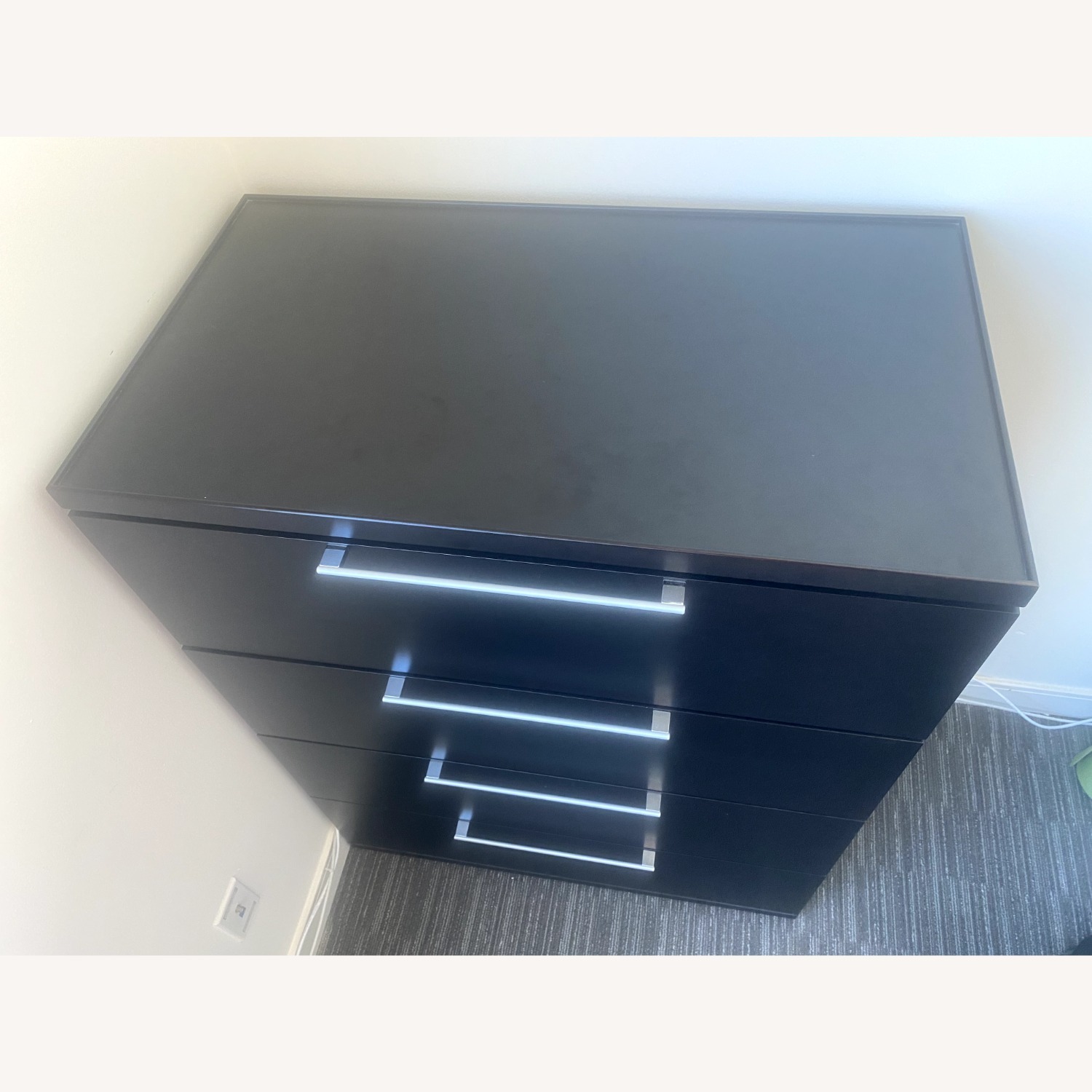 Black 4-Drawer Wood Chest - image-2
