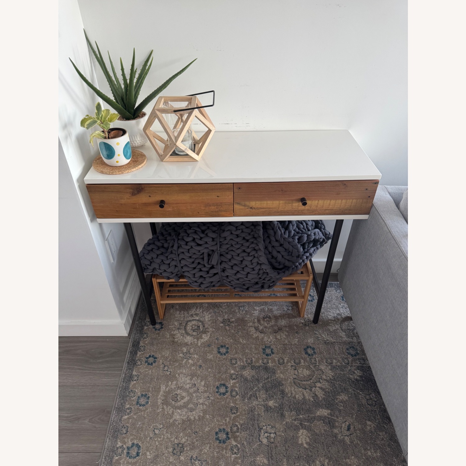 West Elm Lacquer + Reclaimed Wood Console - image-2