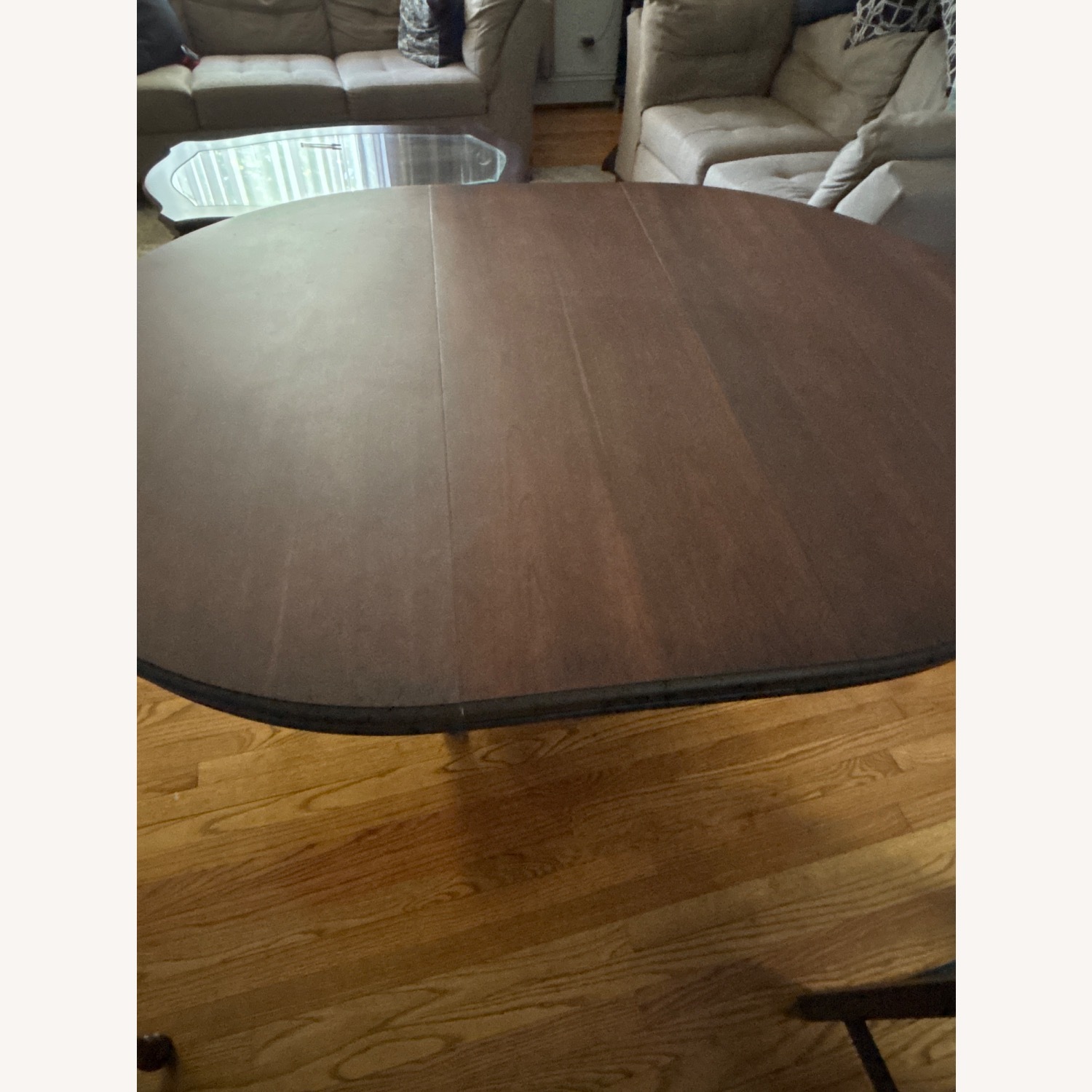 Dark Brown Wood Dining Table - image-2