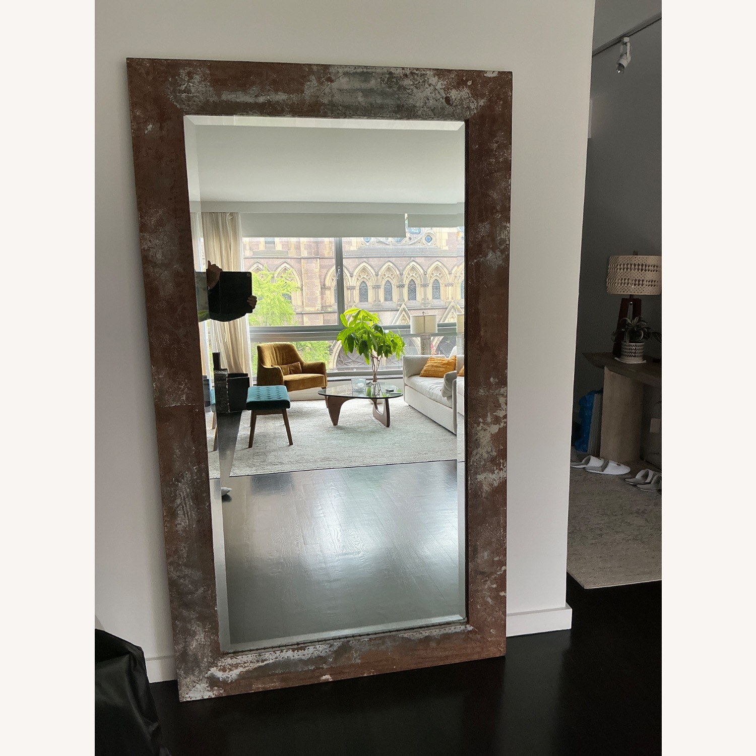 Arhaus Caspian Natural Metal Floor Mirror - image-2