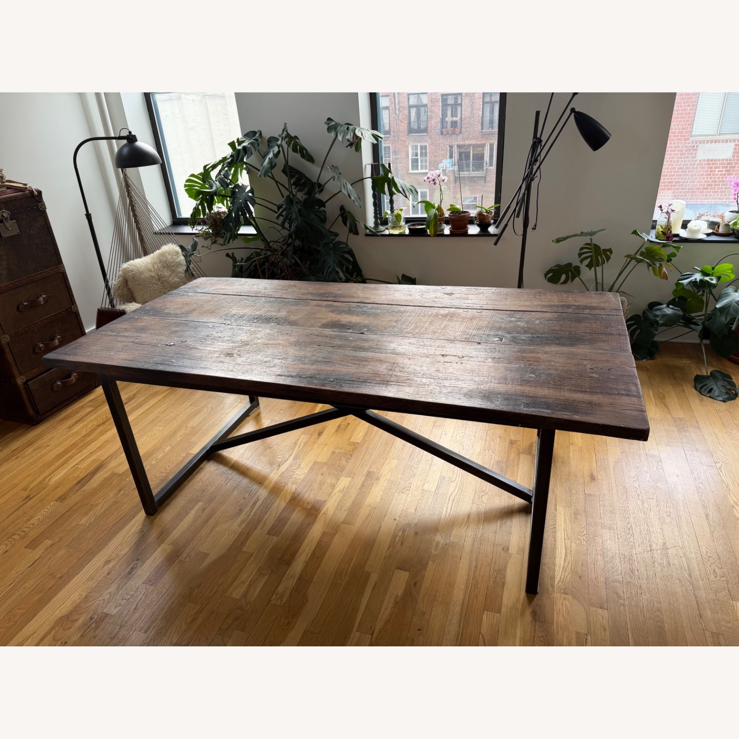 ABC Carpet and Home Dark Brown Wood Dining Table - image-2