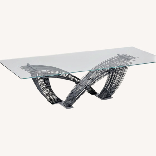 Used Cattelan Italia Hystrix Glass Dining Table  for sale on AptDeco