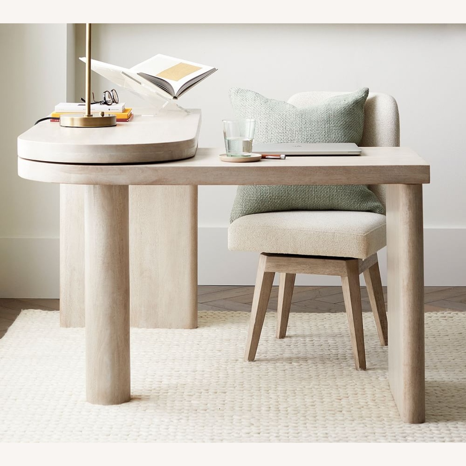 Pottery Barn Cayman L-Shape Rotating Desk - image-6