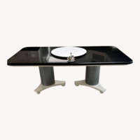 Vintage/Antique Black Marble Dining Table