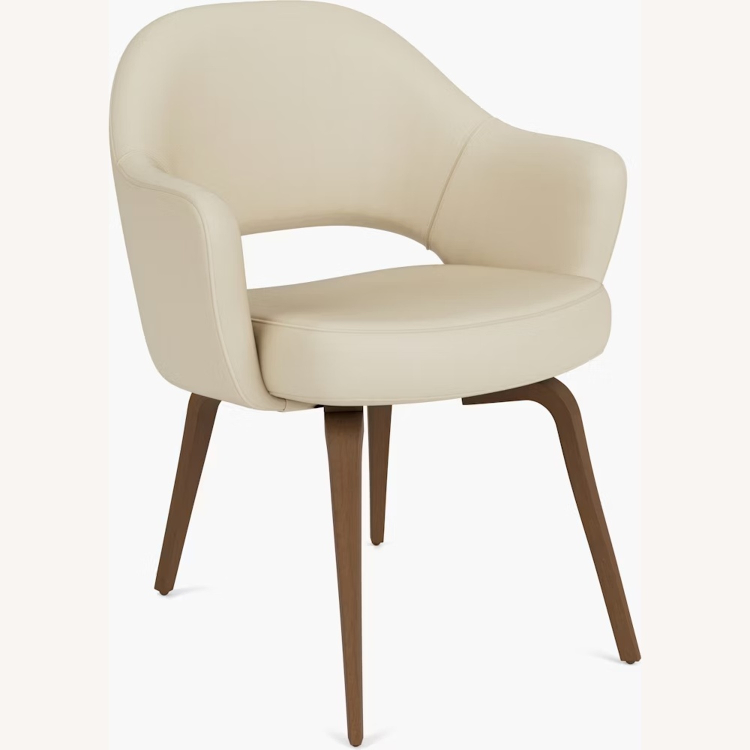 Design Within Reach Cream Leather Armchair - image-5