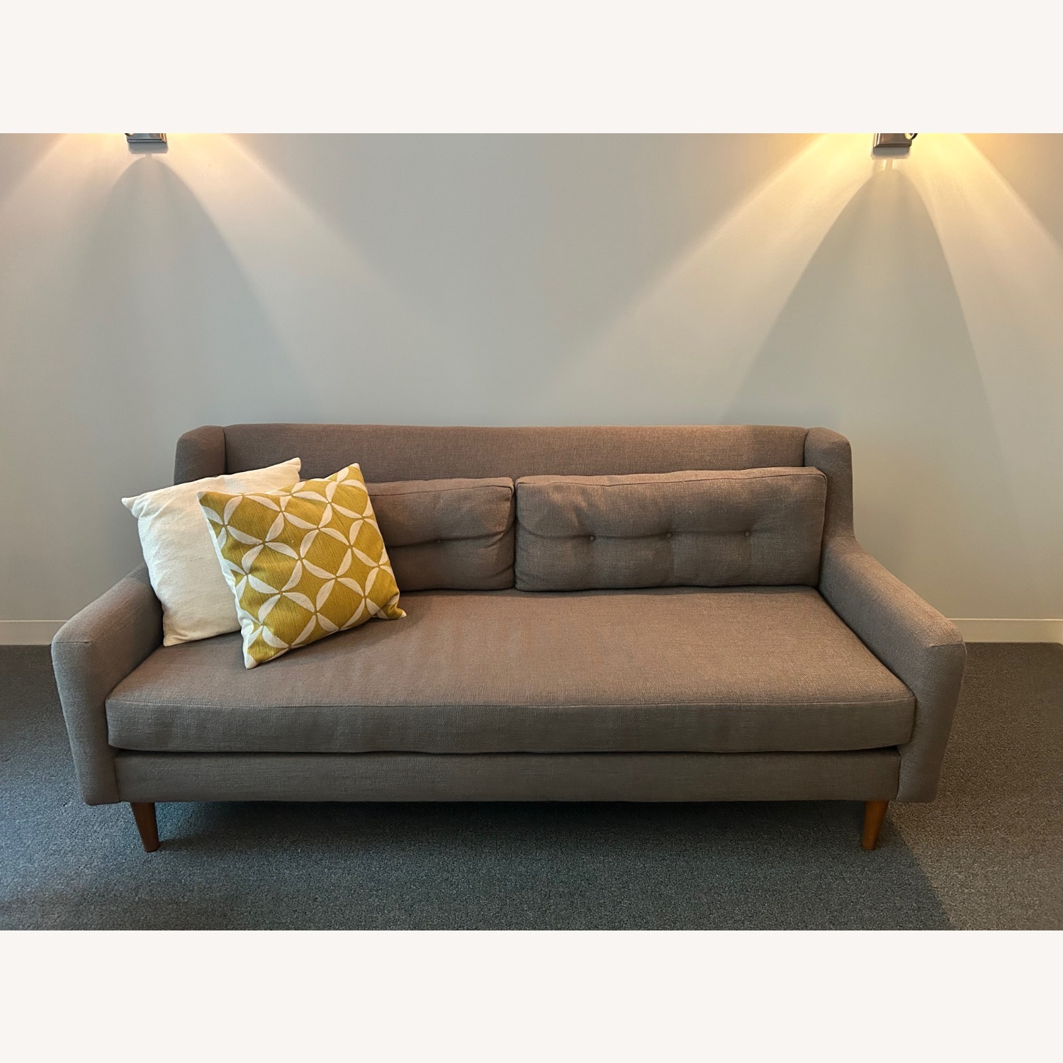 West Elm Crosby Light Gray Fabric Sofa - image-4