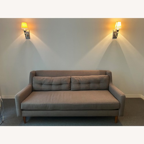 Used West Elm Crosby Light Gray Fabric Sofa for sale on AptDeco