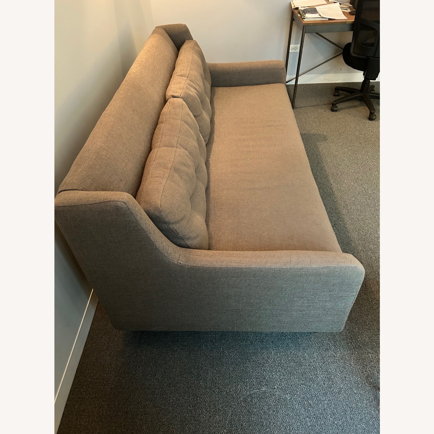 West Elm Crosby Light Gray Fabric Sofa - image-3