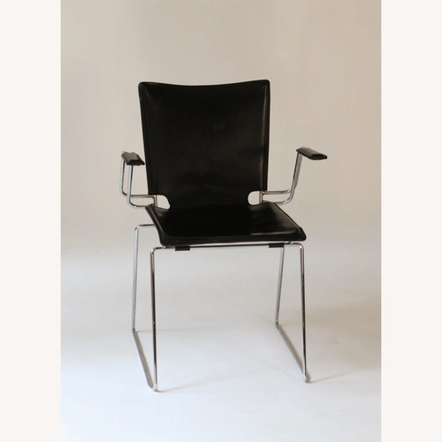 Used Vintage ICF Pelle Contemporary Chairs Set of 10 for sale on AptDeco