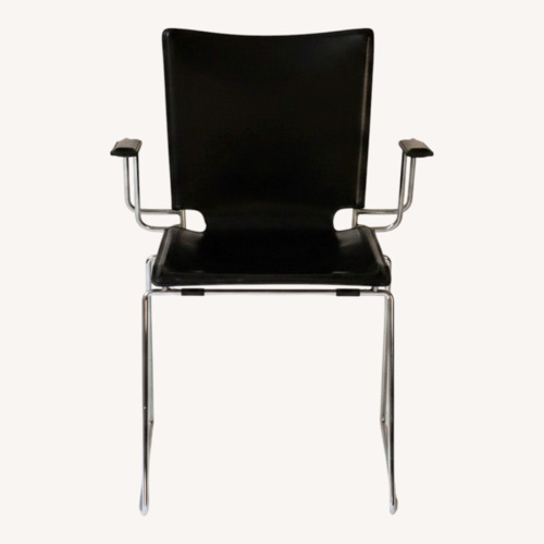 Used Vintage ICF Pelle Contemporary Chairs Set of 10 for sale on AptDeco