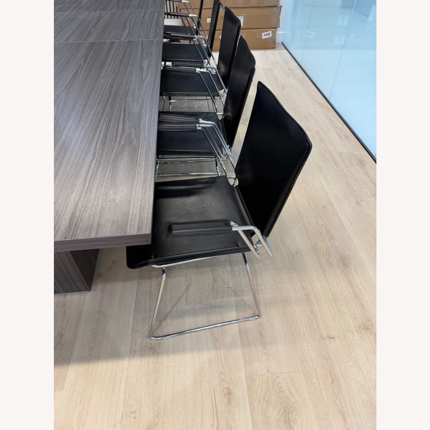 Vintage ICF Pelle Contemporary Chairs Set of 10 - image-3