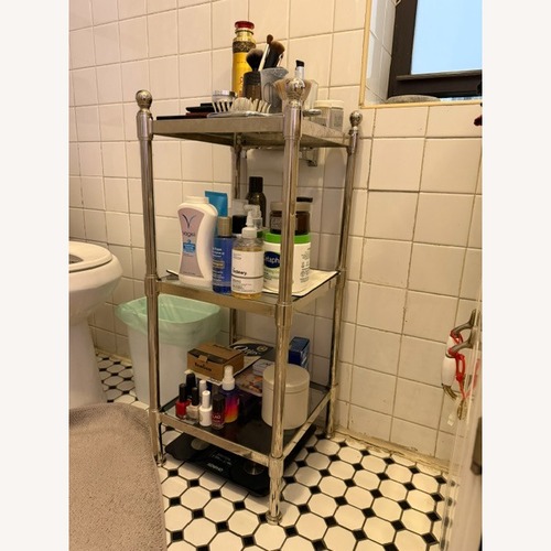 Used Pottery Barn Everson Floor Storage Cabinet for sale on AptDeco