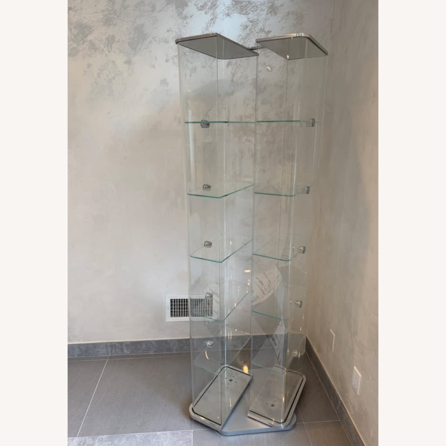 FIAM Italia Transparent Glass Bookcase - image-3