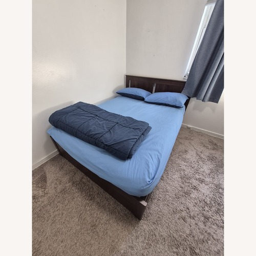 Used IKEA Songesand Dark Brown Wood Full Bed for sale on AptDeco