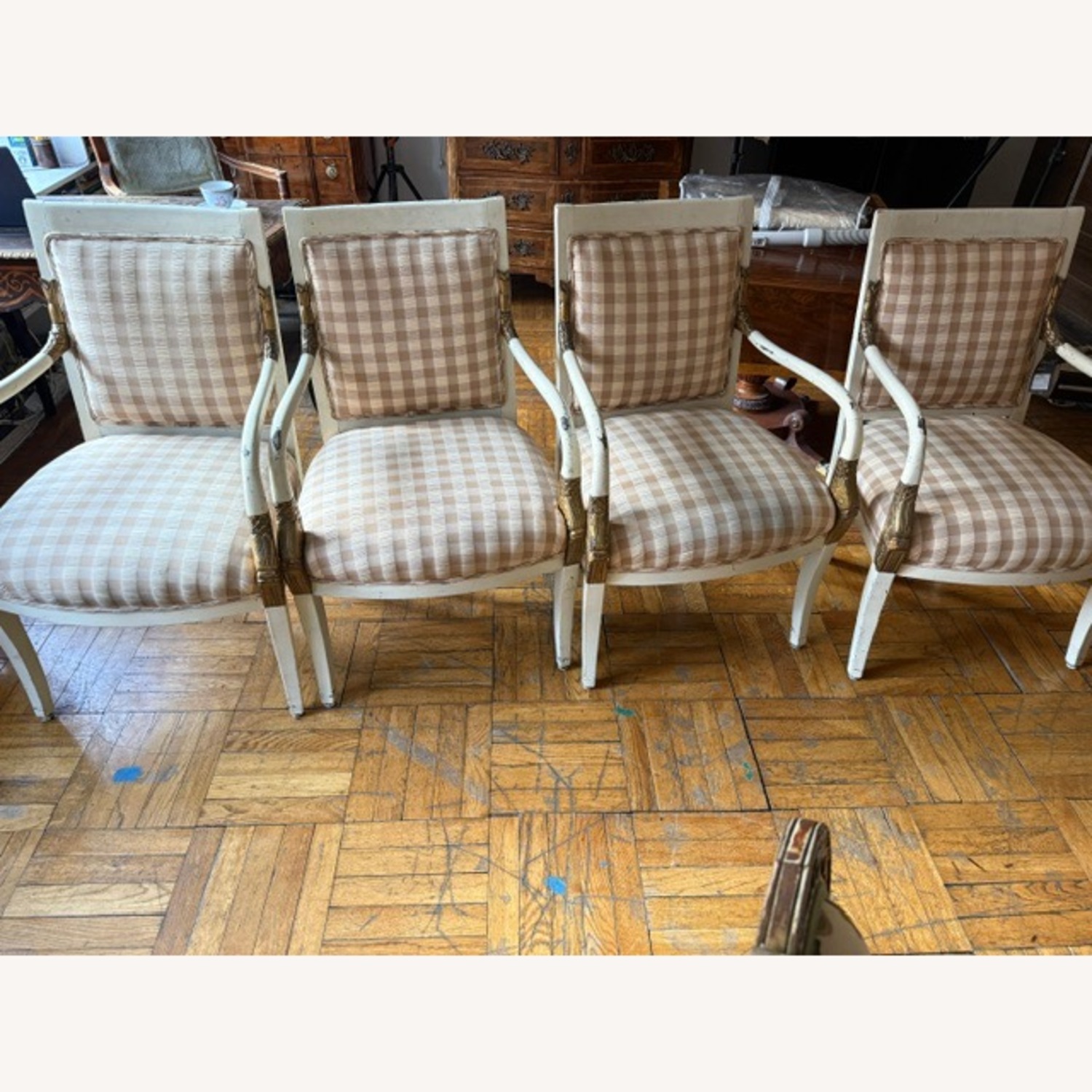 Four Chairs Wood Carved - image-8